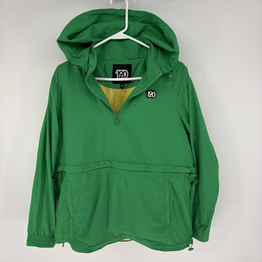 One Ninety Anorak Windbreaker Jacket Nylon Utilty  Zip Off Tech Green Men M